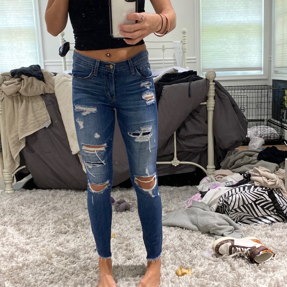 Flying monkey blue skinny jeans